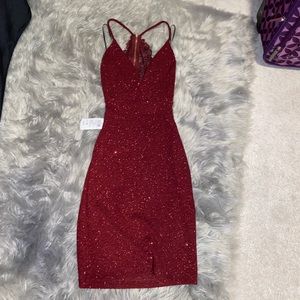Windsor burgundy sparkly dress